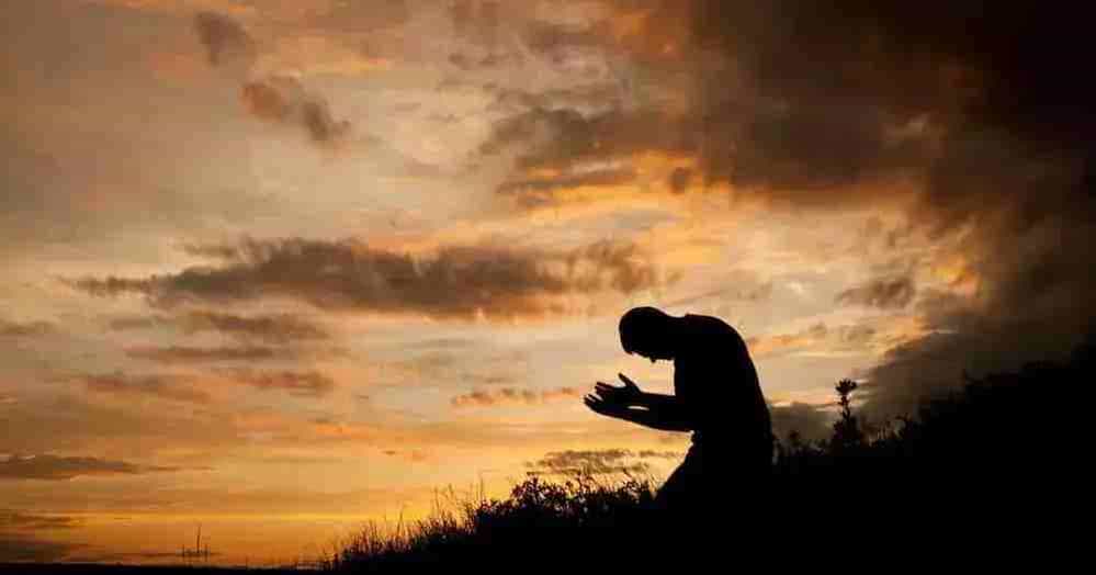 Man in surrendered prayer 